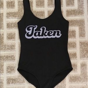 Forever 21 Black Bodysuit Sz S New No Tag